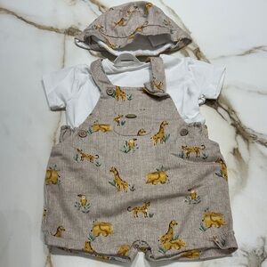 Mayoral Beige Safari Romper Set